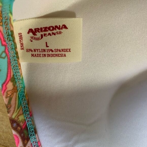 𝅺arizona Jean Company Paisley Print Bikini Top - Picture 3 of 4